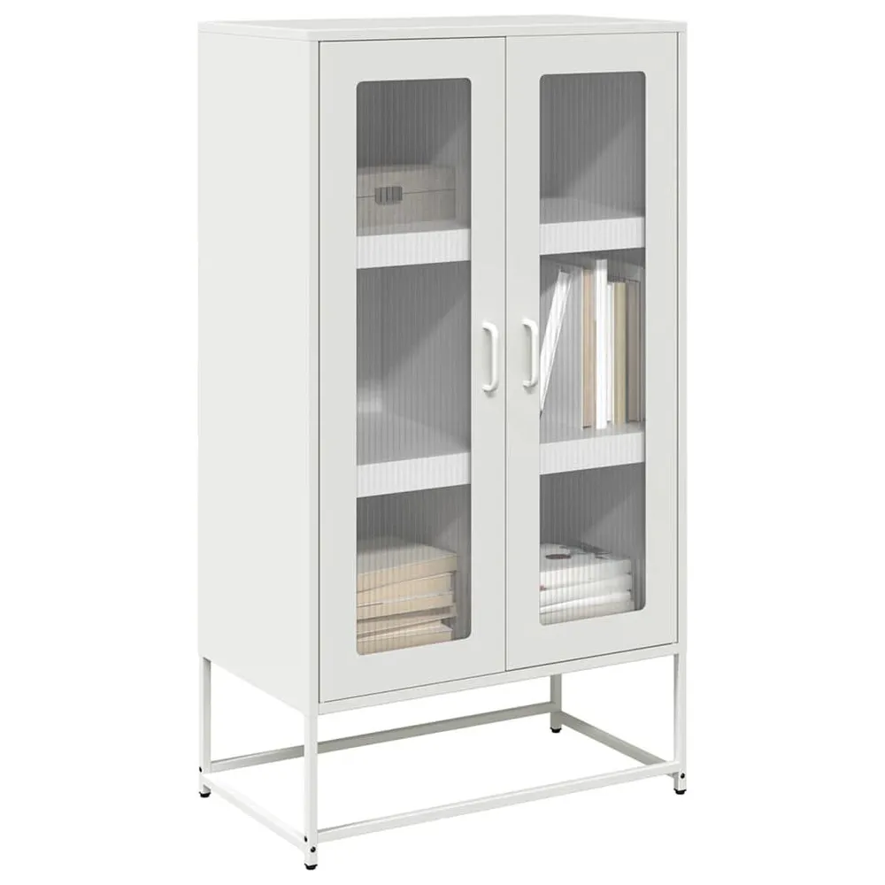 Credenza Bianca 68x39x123 cm Acciaio