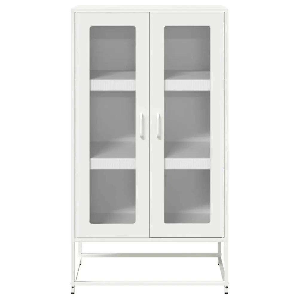 Credenza Bianca 68x39x123 cm Acciaio