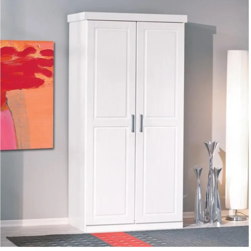 Elegante Design Armadio guardaroba legno massello "E100" 2 ante cm 95x55 h190