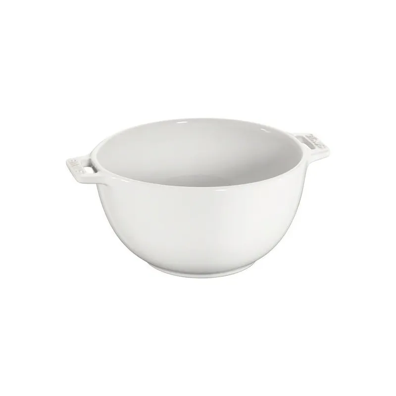 Insalatiera con Manico 25 cm Bianca Ceramica