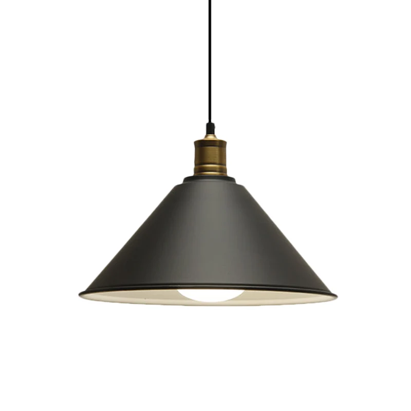 Lampadario sospensione conico metallo, modernista, 1 testa, per sala da pranzo, arancione e giallo/giallo, larghezza 12"/14"