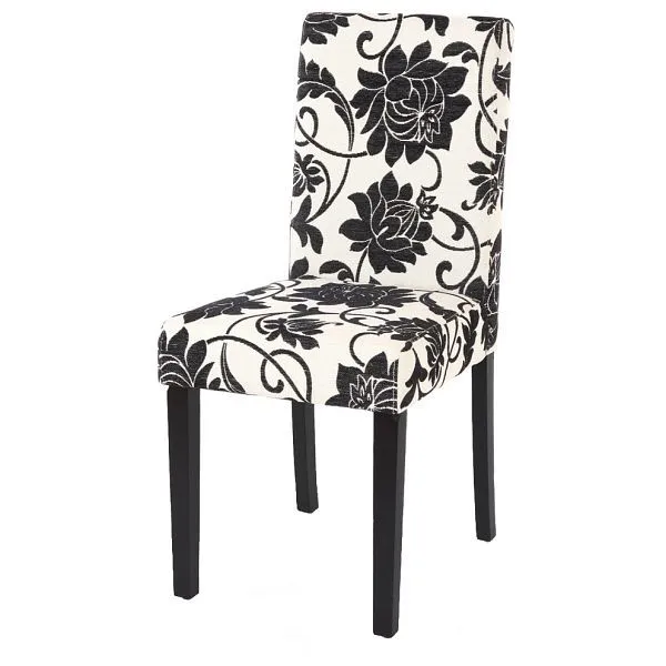 Mendler set di 2 sedie da pranzo sedie da cucina Littau tessuto jacquard gambe scure 18715