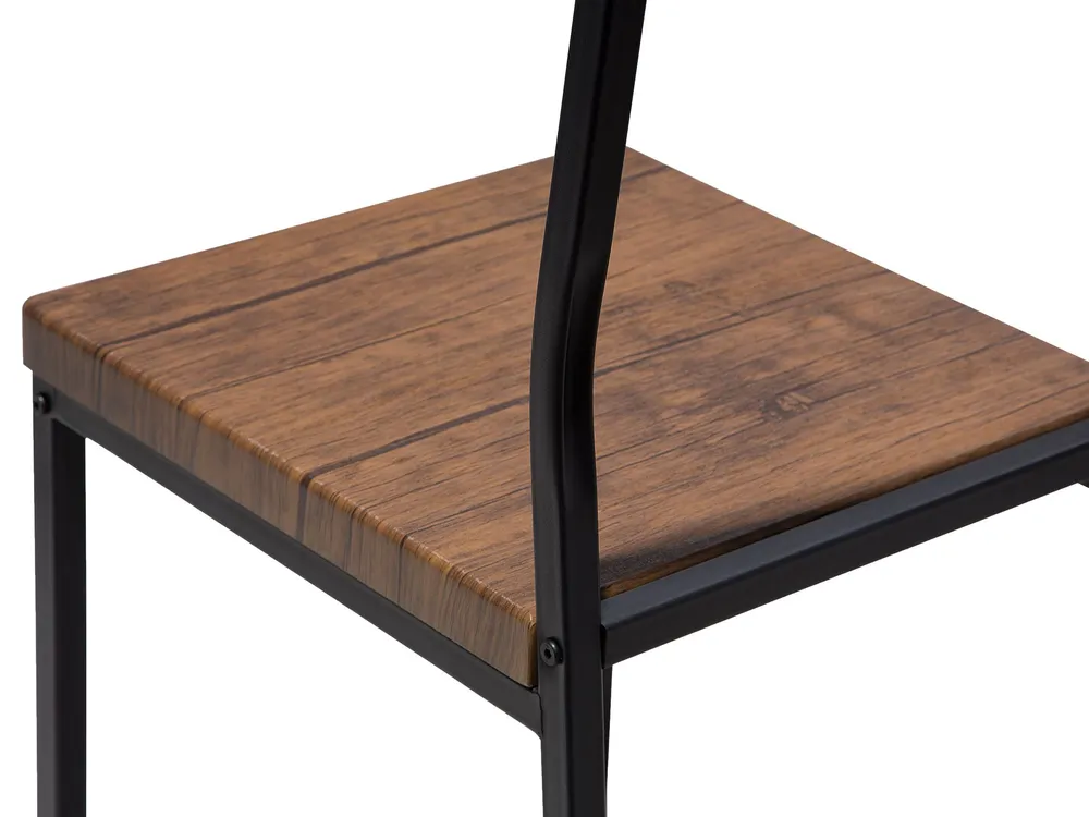 6 Seater Dining Set Dark Wood Nero puro LAREDO