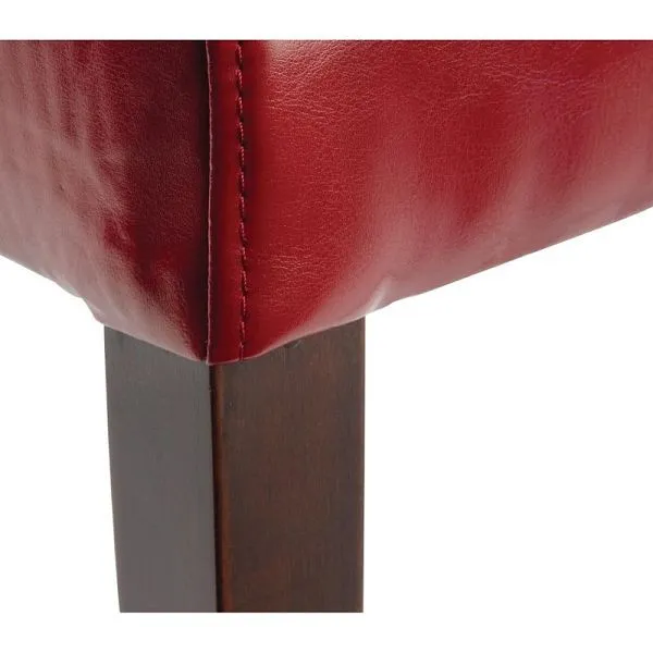 Sedie da pranzo Bolero similpelle rosso PU: 2 pezzi GH443