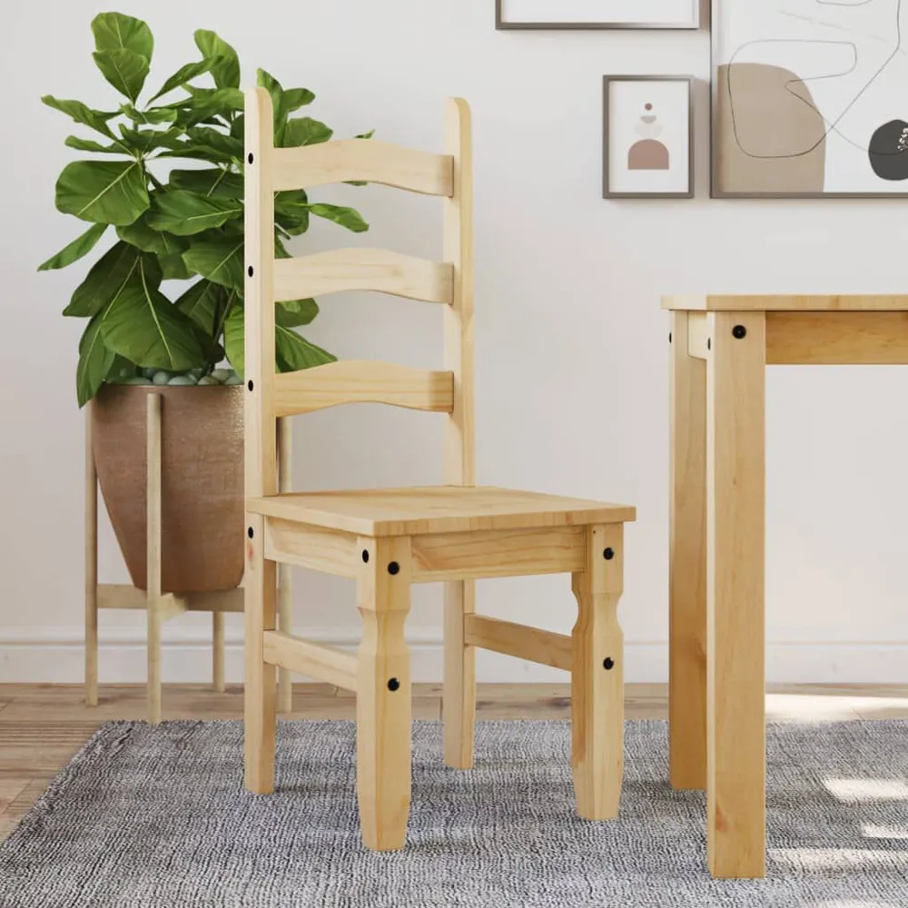 Sedie da Pranzo 2 pz Corona 42x47x107 cm Legno Massello di Pino con Design Moderno