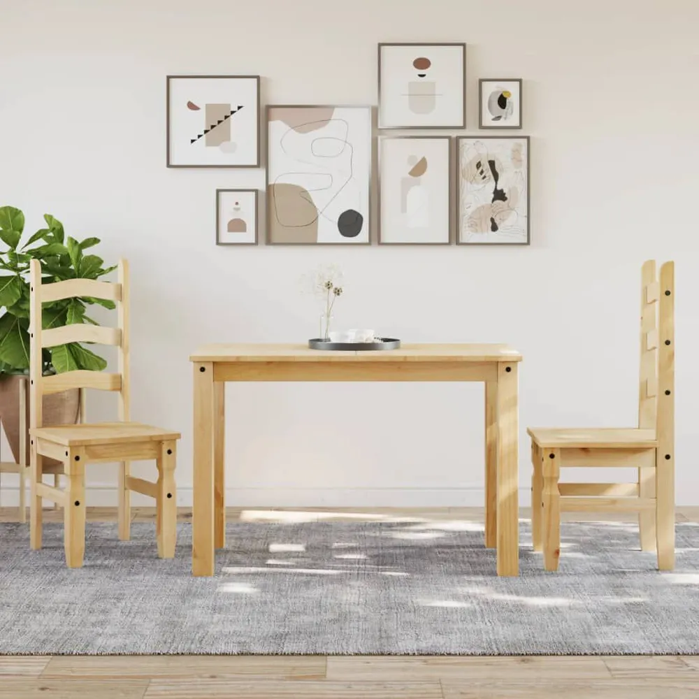 Sedie da Pranzo 2 pz Corona 42x47x107 cm Legno Massello di Pino con Design Moderno
