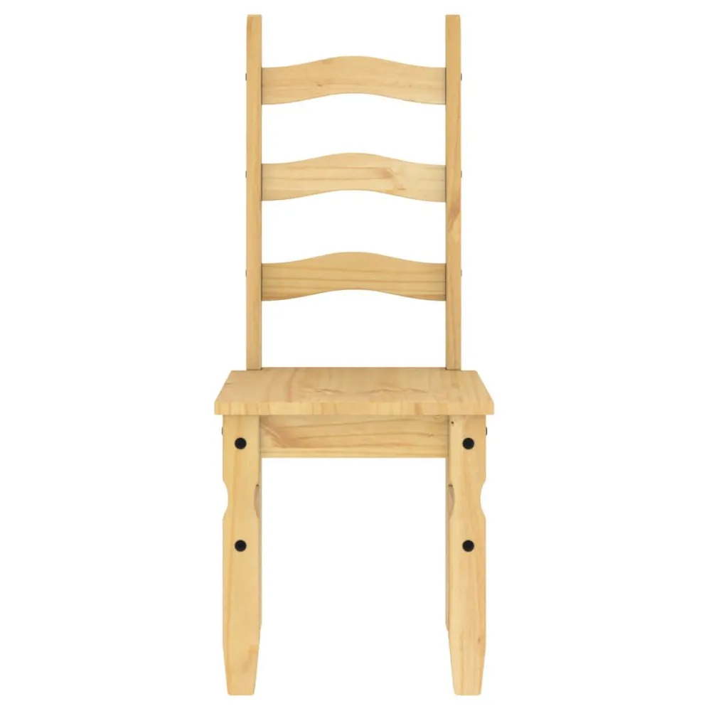 Sedie da Pranzo 2 pz Corona 42x47x107 cm Legno Massello di Pino con Design Moderno