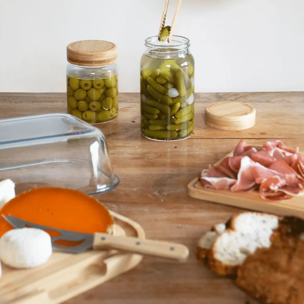 Server per formaggio con coperchio vetro di ciottoli
