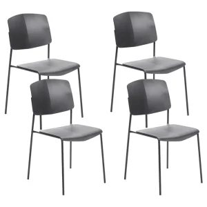 Set 4 Dining Chairs Nero notte ASTORIA