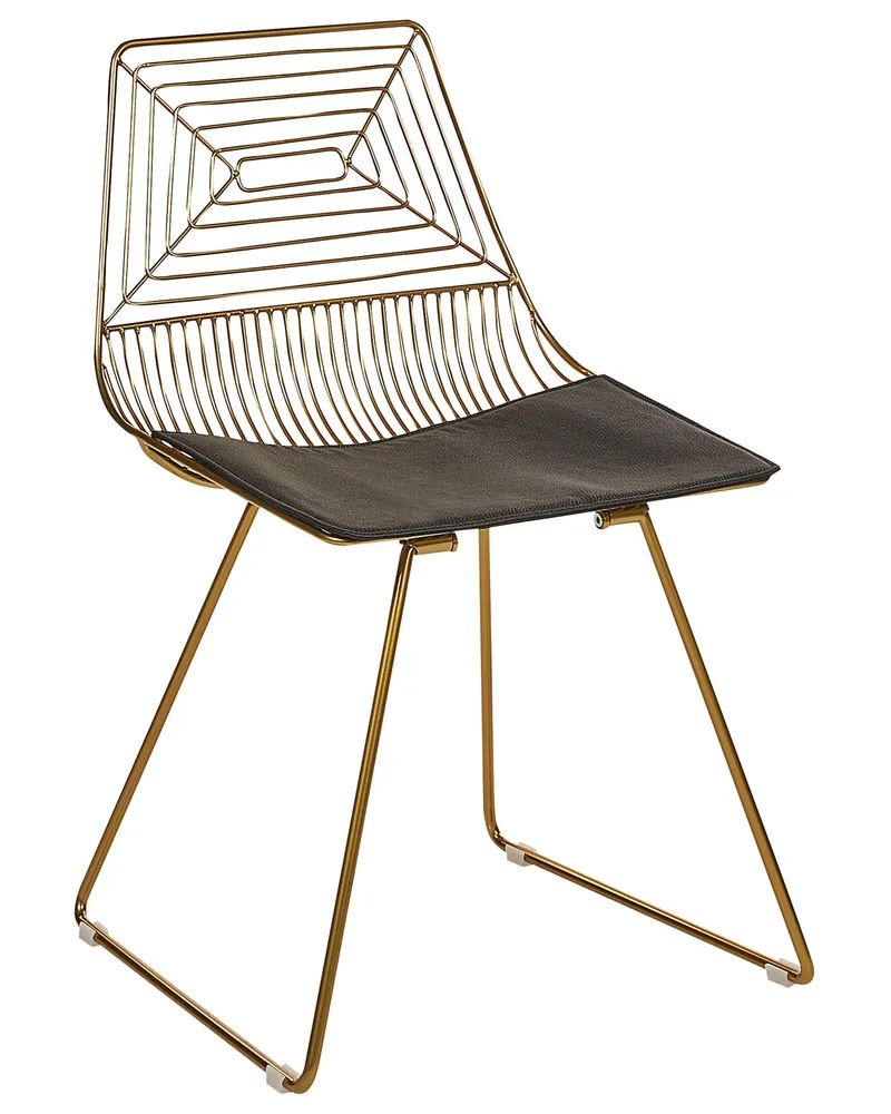 Set 2 Metallico Accent Chairs Gold BEATTY