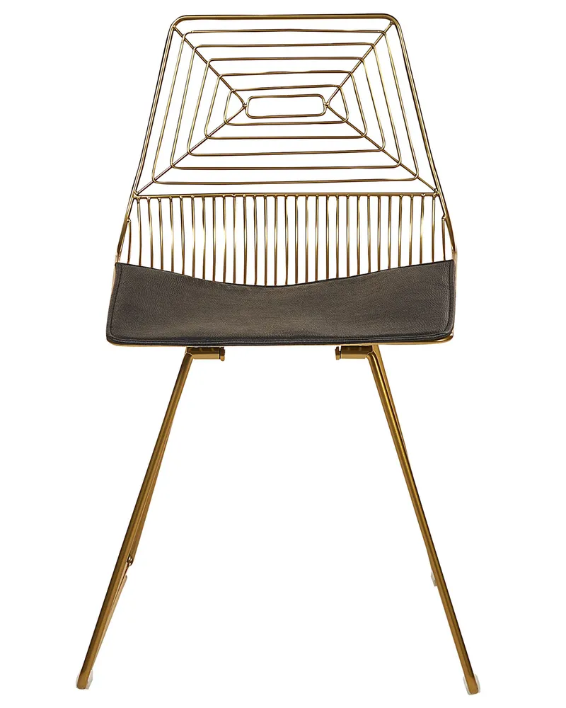 Set 2 Metallico Accent Chairs Gold BEATTY