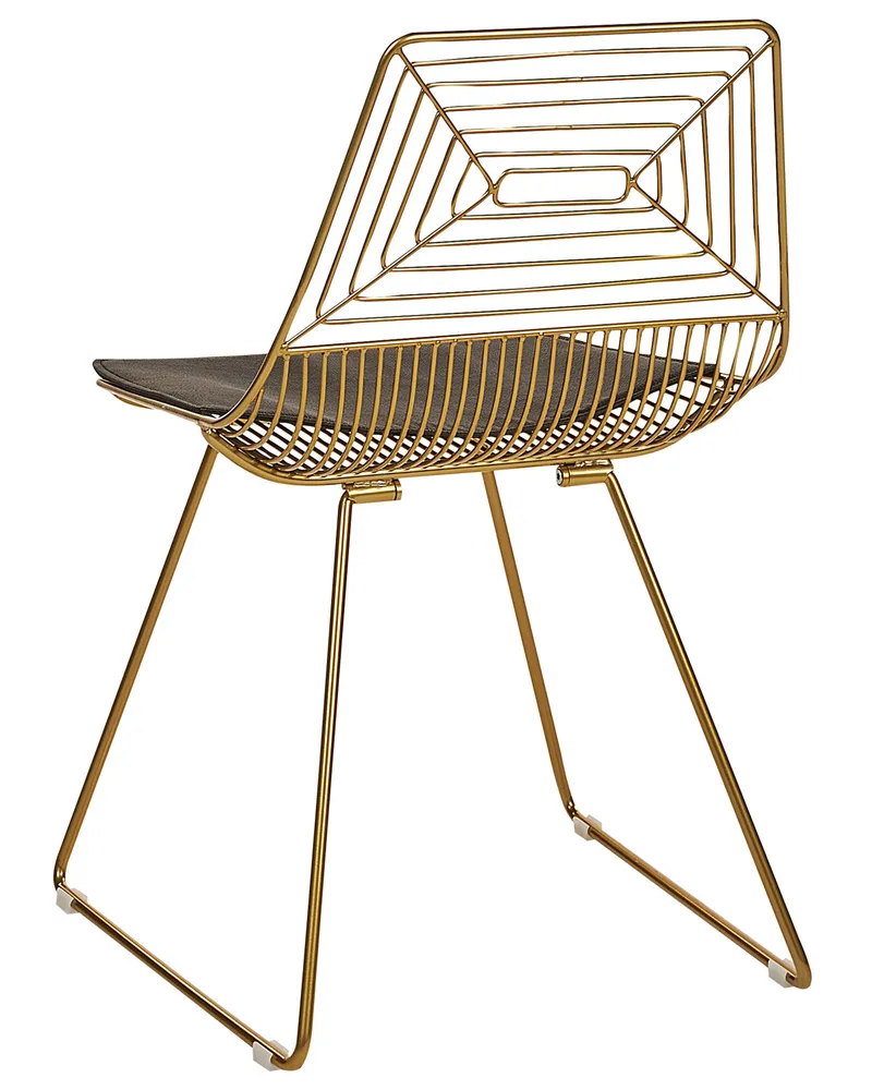 Set 2 Metallico Accent Chairs Gold BEATTY