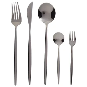Set di 30 posate RIGATONI Nero