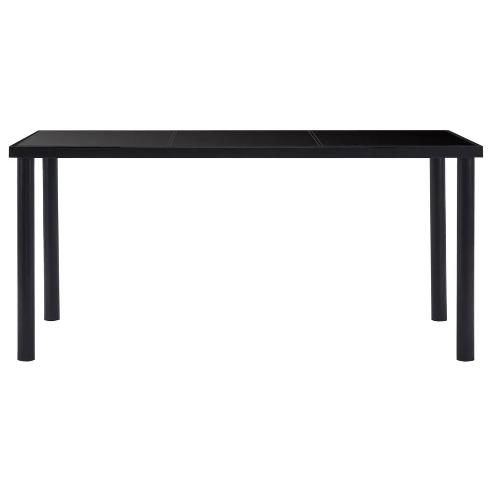 Set Sala da Pranzo 7 pz Similpelle Nero