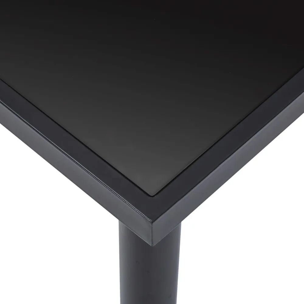 Set Sala da Pranzo 9 pz Similpelle Nero