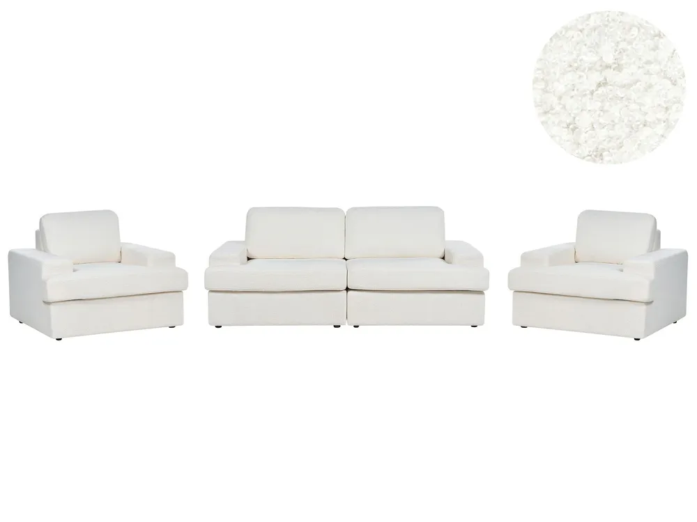 Set da salotto 5 posti bouclé bianco ALLA