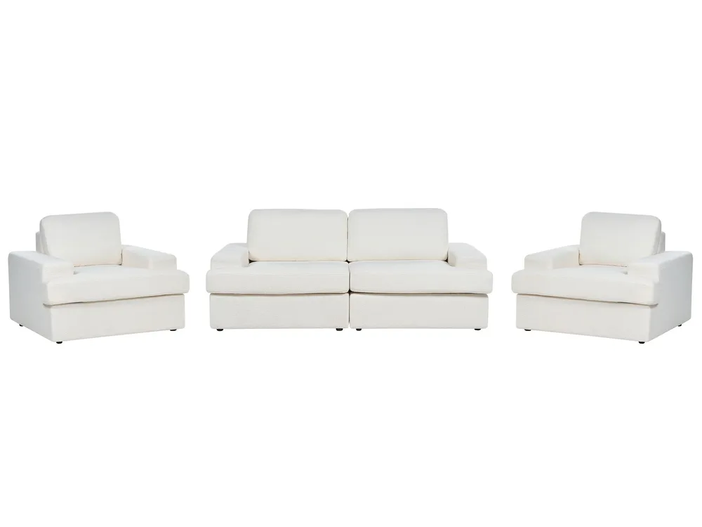 Set da salotto 5 posti bouclé bianco ALLA
