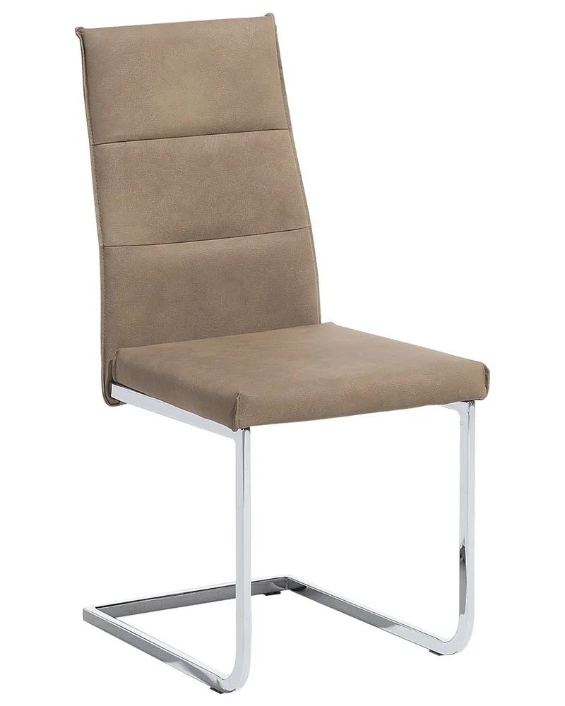 Set di 2 sedie finta pelle crema ROCKFORD