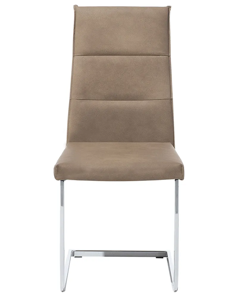 Set di 2 sedie finta pelle crema ROCKFORD