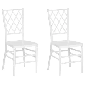 Set di 2 sedie plastica bianco CLARION