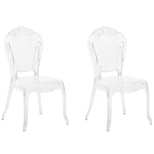 Set di 2 sedie plastica trasparente VERMONT