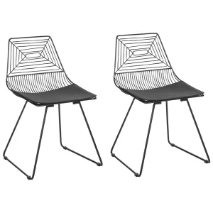 Set di 2 sedie da pranzo BEATTY Metallo Nero