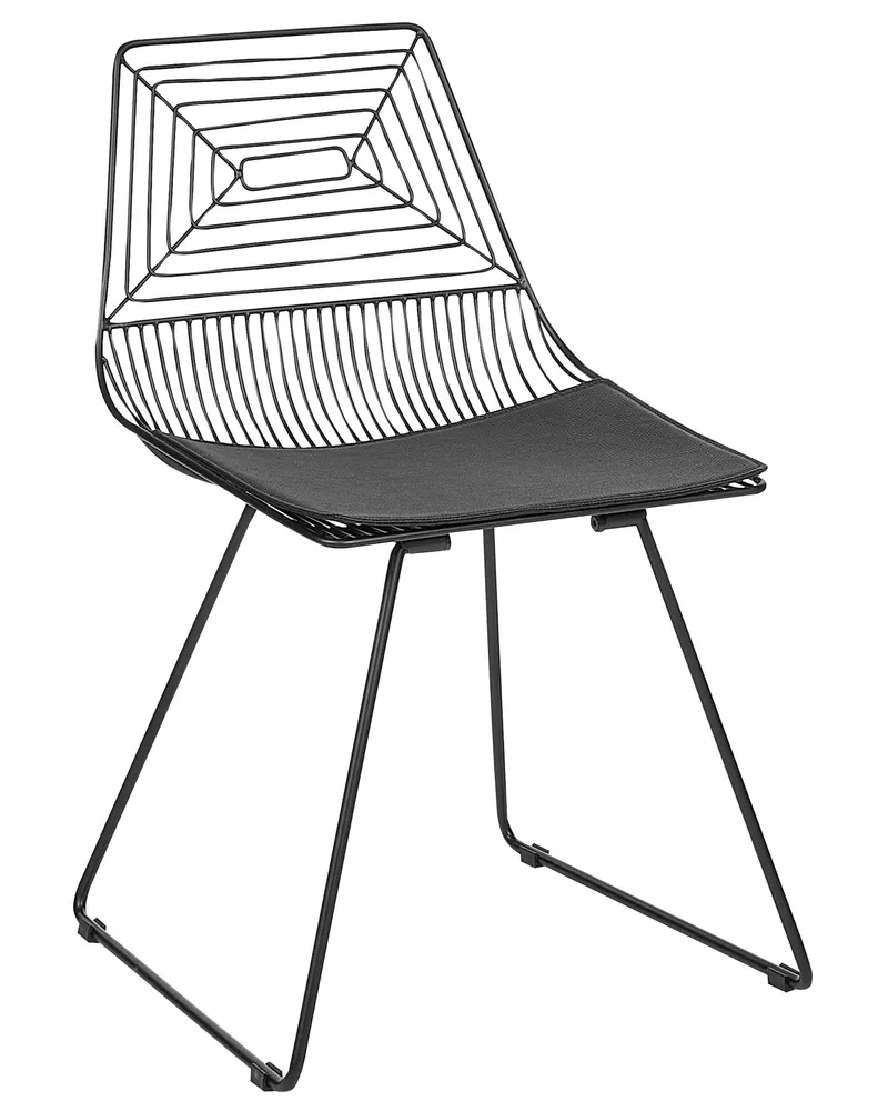 Set di 2 sedie da pranzo BEATTY Metallo Nero