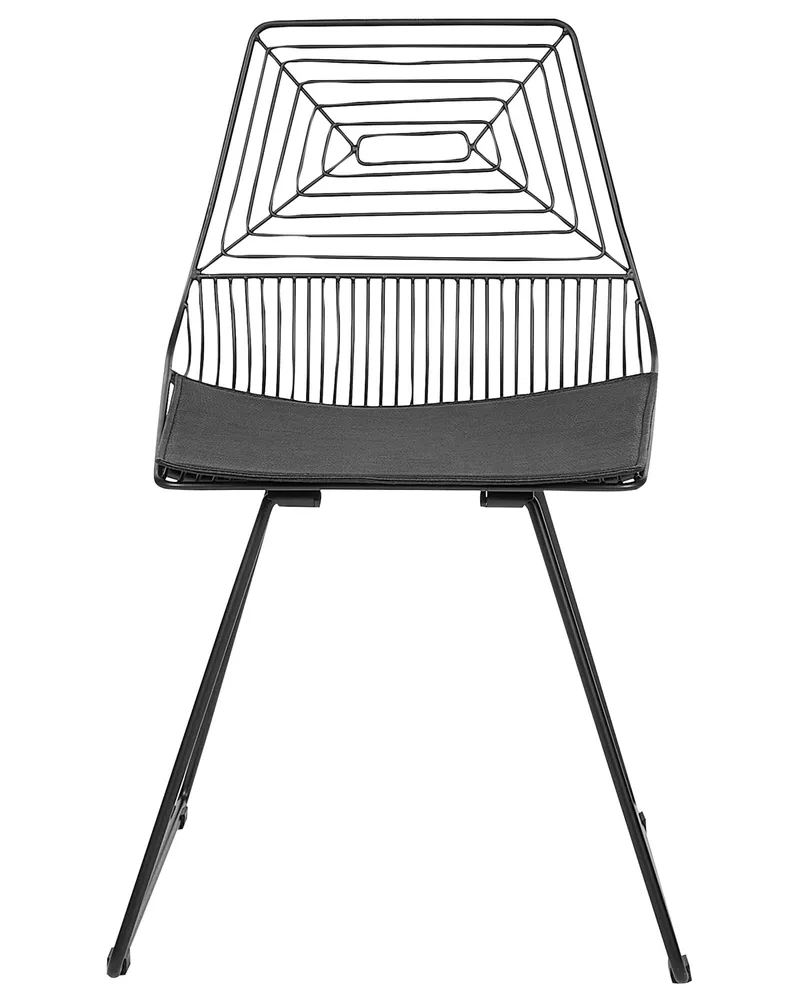 Set di 2 sedie da pranzo BEATTY Metallo Nero