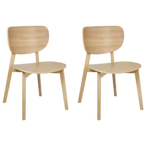 Set di 2 sedie da pranzo legno limpido OVERLY