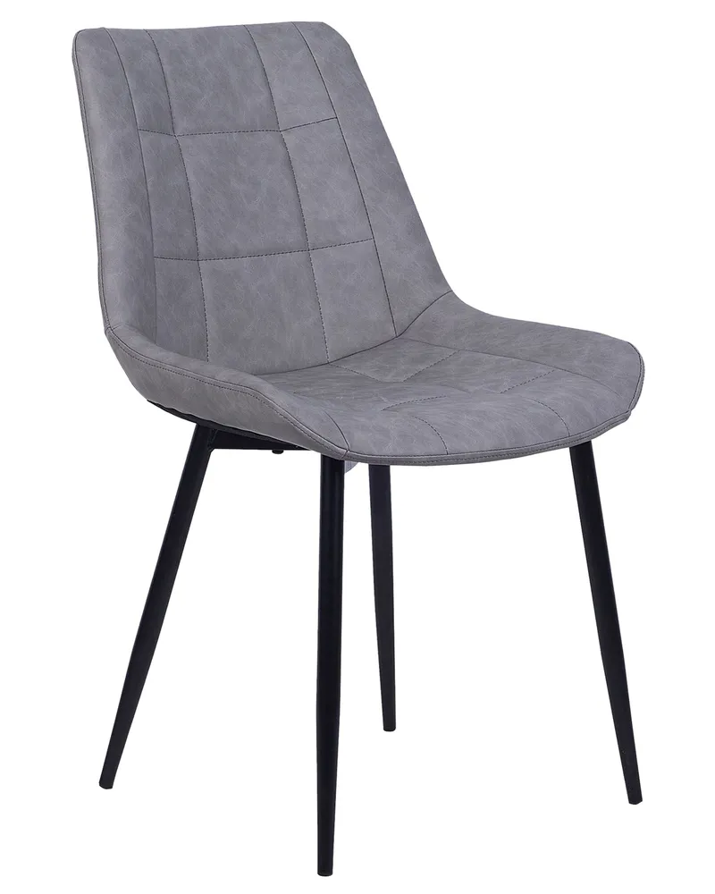 Set di 2 sedie da pranzo pelle sintetica grigia MELROSE II