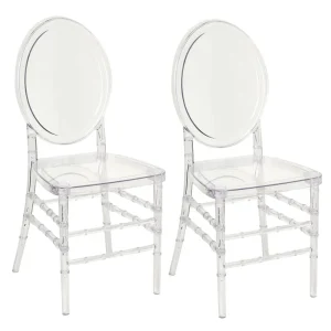 Set di 2 sedie da pranzo trasparente MONTROSE