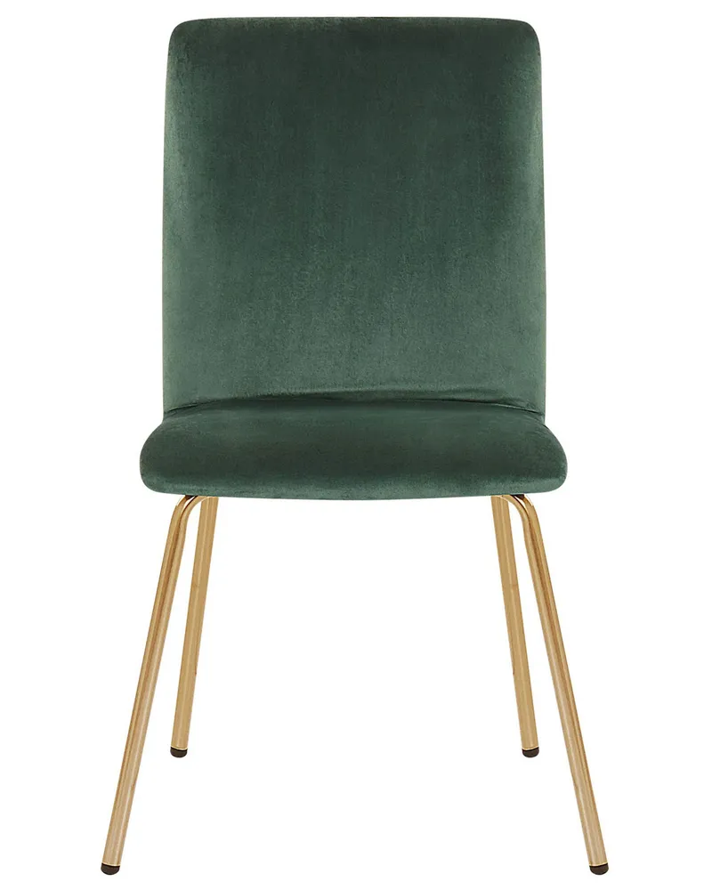 Set di 2 sedie da pranzo velluto verde smeraldo RUBIO