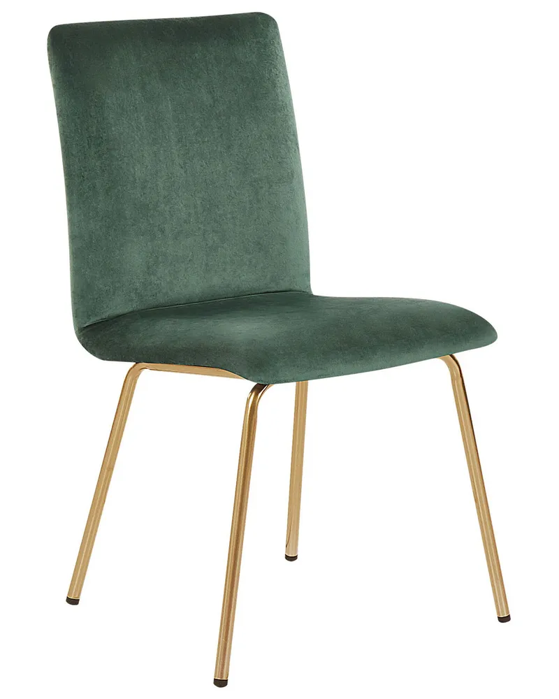Set di 2 sedie da pranzo velluto verde smeraldo RUBIO