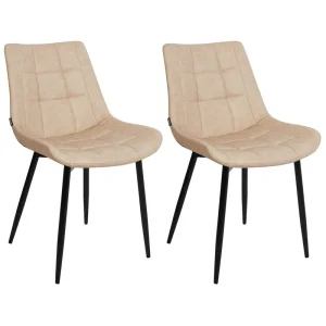 Set di 2 sedie similpelle crema MELROSE II