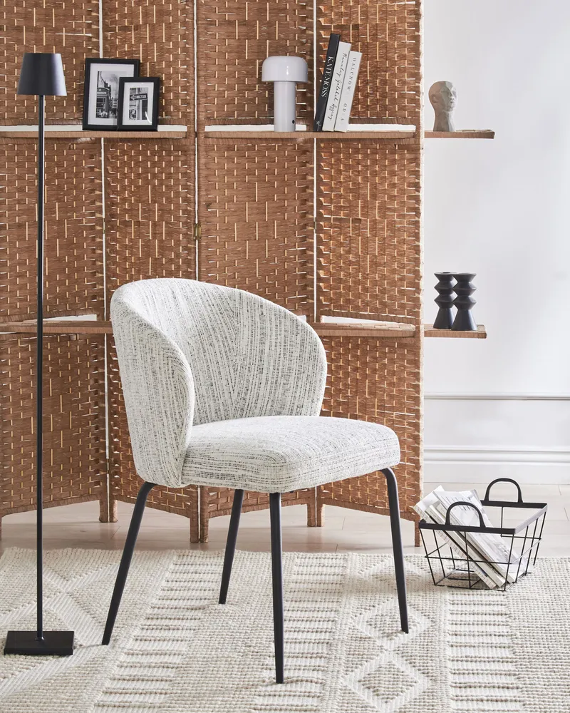 Set di 2 sedie tessuto bianco ZANA