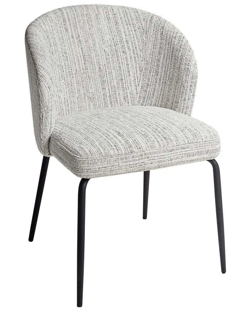 Set di 2 sedie tessuto bianco ZANA