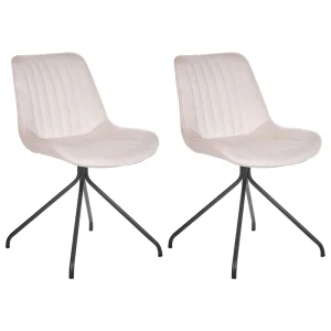 Set di 2 sedie velluto camoscio NAVASOTA