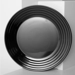 Kit per Pasticcere Nero puro Round Soup Plate 25 cm Harena Noir Luminarc Dishwasher Safe