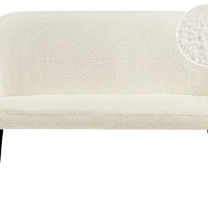 2 Seater Boucle Kitchen Sofa Light Panna OSBY