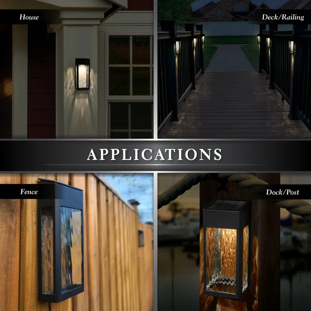 Classy Caps Black Lega leggera Lancaster Deck & Wall Light - 2 Pk SWL888 con Garanzia