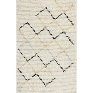 Cotton Area Rug 80 x 150 cm Beige TEZPUR