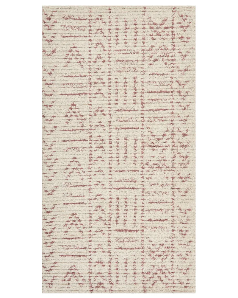 Cotton Area Rug 80 x 150 cm Camoscio and Pink EDIRNE