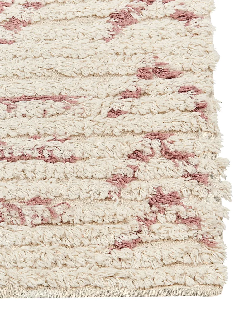 Cotton Area Rug 80 x 150 cm Camoscio and Pink EDIRNE