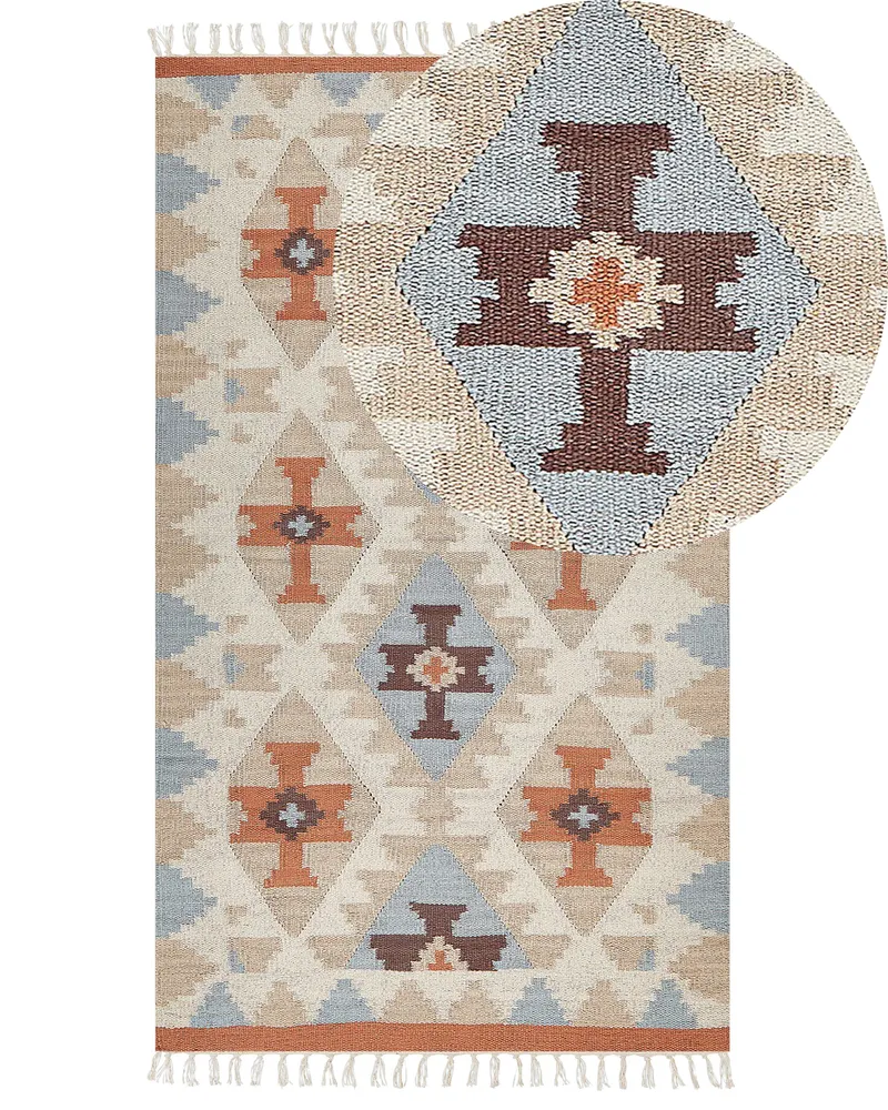 Cotton Kilim Area Rug 80 x 150 cm Multicolour DILIJAN