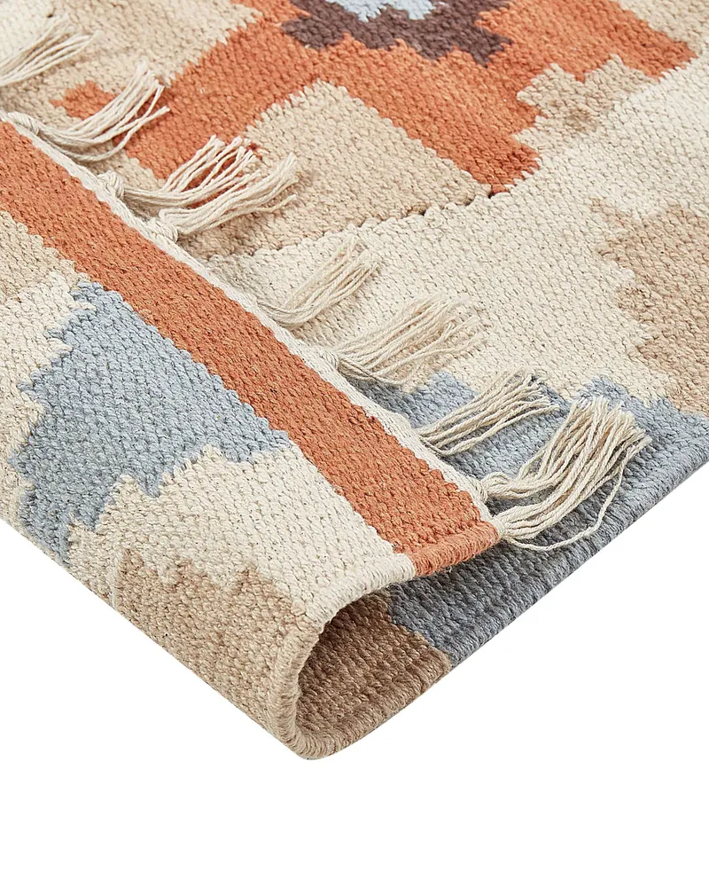 Cotton Kilim Area Rug 80 x 150 cm Multicolour DILIJAN