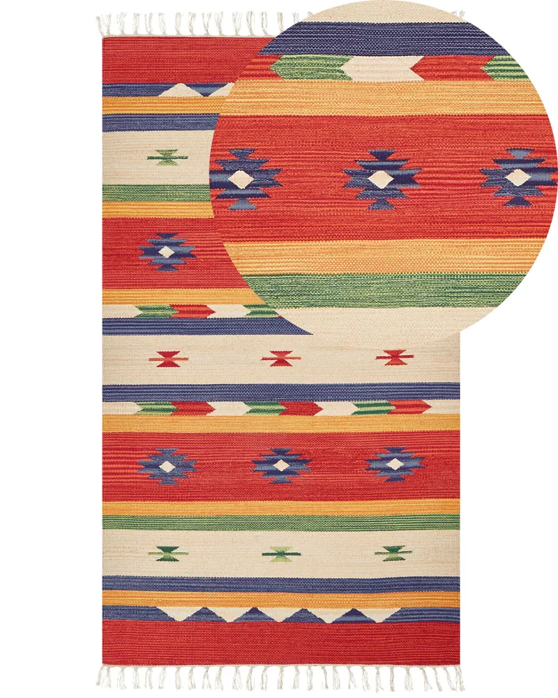 Cotton Kilim Rug 80 x 150 cm Multicolour ALAPARS