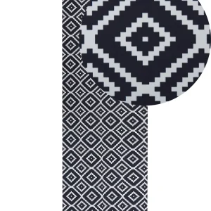Runner Rug 80 x 240 cm Nero notte and White KARUNGAL