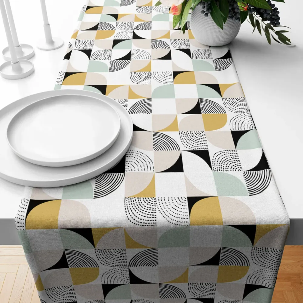 Tovaglioli di Lino Runner da Tavolo Belum P20 Multicolore 45 x 140 cm