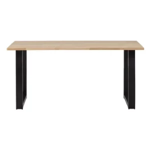 Tovaglioli di Lino Tavolo rovere massiccio nocciola 160x90 con gambe U Tablo Woood - 160cm