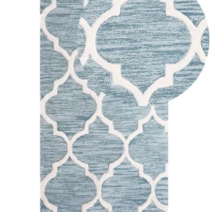 Wool Area Rug 80 x 150 cm Blue YALOVA